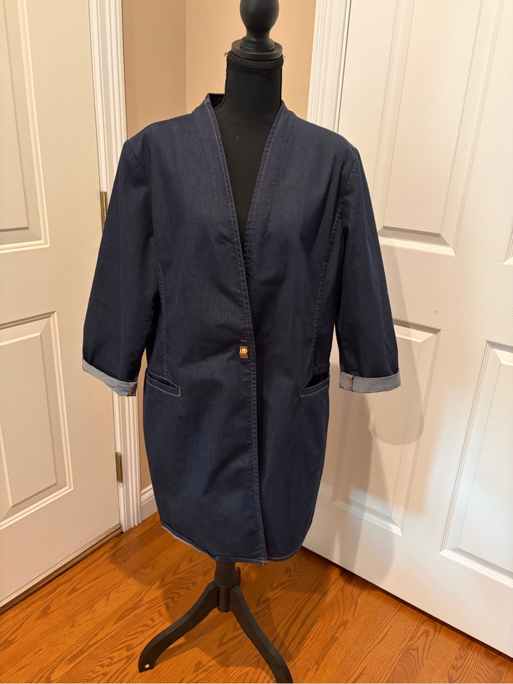 Chico's Dark Navy Longline Blazer